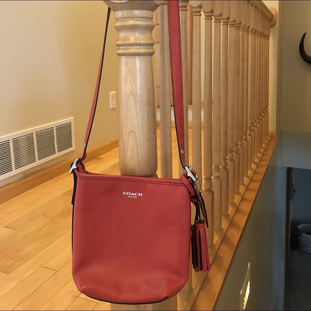 Authentic Tangerine Coach Purse